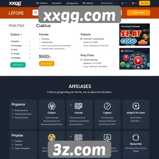 Análise da interface de usuário do site xxgg.com